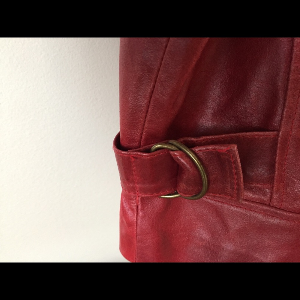 Vintage Pioneer Wear Red Leather Jacket - Picture 3 of 8